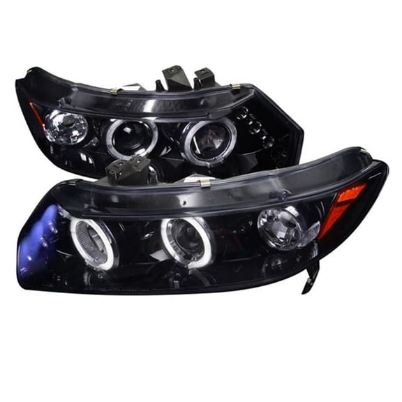 2006-2011 Honda Civic Smoked Lens Gloss Black Housing Projector Headlights