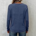 thumbnail image 5 of Women's Tops Long Sleeve Summer Plus Size Solid Round Neck Casual Blouse Top, 5 of 8