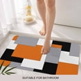 thumbnail image 6 of Orange Black Grey Doormat Outdoor Entrance 16"x24", Middle Century Irregular Geo Abstract Art Absorb Moisture Dirt Door Mats, Non-Slip Rubber Backing Floor Mats Indoor, Low-Profile Front Door Rugs, 6 of 9