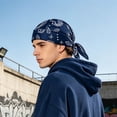 thumbnail image 5 of Unisex Quick Drying Liner Bandana Moisture Wicking Adjustable Tie Back UV Protection Head Wrap for Cycling Outdoor Sports(Navy,58cm), 5 of 5