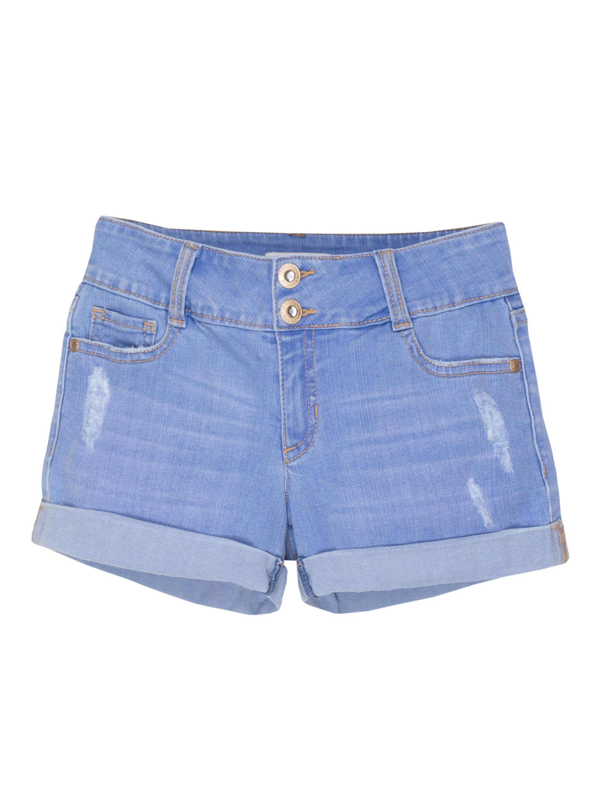 Jordache - Jordache Girls Rolled Cuff Denim Jean Shorts, Sizes 5-16 ...