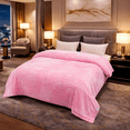 thumbnail image 2 of DBOZE King Size 12 lb Heavyweight Plush Blanket – Ultra Soft Thick Microfiber Fleece Throw for Winter, Solid Pink Color, 2 of 9