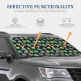 thumbnail image 5 of Uemuo Geometric Dinosaur Printed 2 PCS Car Windshield Sun Shade, Auto Sun Heat and UV Rays Blocker, Foldable Automotive Front Window Sunshade Protector, 5 of 7