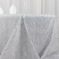 thumbnail image 4 of BalsaCircle 90x156 in Silver Metallic Tinsel Polyester Rectangle Tablecloth Party Events Decorations Supplies, 4 of 8