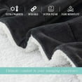 thumbnail image 5 of Elegant Comfort Throw Blanket, Reversible Sherpa Flannel, Soft, Fuzzy, Cozy and Plush- All season Lightweight Decorative Throw, 50 x 60 inches, Ombre Design Sherpa Throw, Gray, 5 of 6