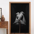 thumbnail image 2 of Doorway Drape Split Curtains, Sexy Model Legs Shadows Room Divider Privacy Door Curtains, 34" x 56", 2 of 6
