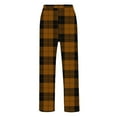 thumbnail image 4 of Delayuji Business Casual Pants for Men Fashion Men's Casual Plaid Loose Sports Plaid Pajama Pants Pants Men's Casual Pants Mens Casual Pants Orange S, 4 of 5