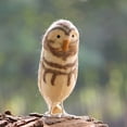 thumbnail image 2 of De Kulture Works Wool Felt Owl Eco Friendly Needle Felted Ornament Stuffed Decorative Showpiece, 4x3x7.5 LWH inches, 2 of 6