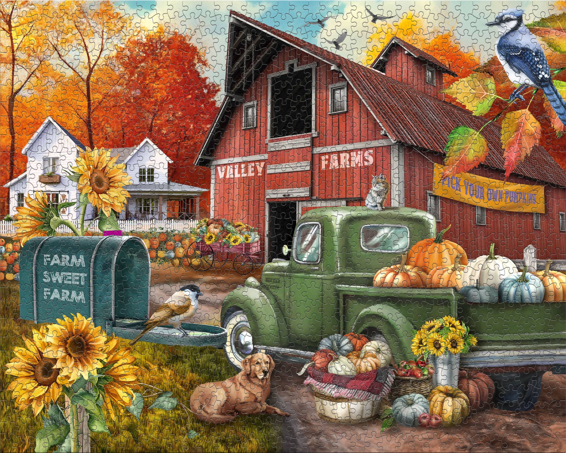 Ceaco Farm Sweet Farm (Tom Wood) Interlocking Jigsaw Puzzle