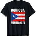 thumbnail image 1 of Playera de Mujer Divertida "Boricua de Brooklyn NY" con Bandera de Puerto Rico, Estilo Misfits, Color Negro, 1 of 7