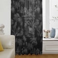 thumbnail image 6 of Elephant Tiger Leopard Sheer Curtains 63 Inches Long, Vintage Tropical Plants Animals Light Filering Curtains, Breathable Simi Curtain Privacy Drapes for Living Room Bedroom Window Treatment, 6 of 9