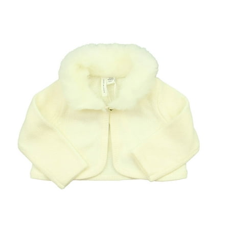 

Pre-owned Janie and Jack Girls Ivory Cardigan size: 3-6 Months