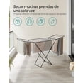 thumbnail image 2 of SONGMICS Tendedero de Ropa, Tendedero de Metal, Plegable, Ahorra Espacio, con Alas, Uso en Interiores y Exteriores, Para Ropa de Cama, Negro, 2 of 5