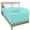 Aqua Blue, variant on Kanishka Bedding Soft Luxurious Cotton Zip-On Fitted Sheet 8" inch Deep Pocket Include 1 Fitted Base Sheet and 2 Top Zip sheets - White - Queen Size