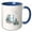 Blue/White, variant on 3drose, Letter H Personal Wood Animal Watercolor Monogram Personalized Initial, 11oz Magic Transforming Mug