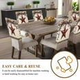 thumbnail image 4 of Farmhouse American Country Star Berries Vintage Wood Grain Chair Covers Set of 6 Chair Back Covers Stretch Removable Washable Chairs Slipcovers Chair Protector for Dining Room Kitchen Party Decor, 4 of 5