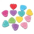 thumbnail image 5 of Pebbuoy 20Pcs Heart Charms Tags Colorful Love Acrylic Valentine Day Pendant Charm Keychains Necklace Earring Pendant DIY Jewelry Crafts Supplies, 5 of 7