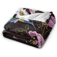 thumbnail image 3 of Floral Throw Blankets All Season Ultra Soft Warm Humming Bird And Flowers, 3 of 9