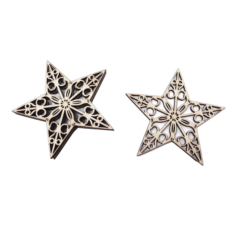 Craft Wood Laser Cut Stars, Natural, 4-Count - Walmart.com