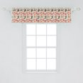 thumbnail image 2 of Ambesonne London Valance Pack of 2, Grunge Vintage Graphic, 54"X12", Vermilion Cream Black, 2 of 2
