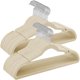 thumbnail image 1 of Juego de 50 Perchas de Terciopelo, Perchas Antideslizantes, Ranuras para Hombros, Barra para Pantalones, Gancho Giratorio 360°, 0.6 cm de Grosor, 43 cm Largo, 1 of 7
