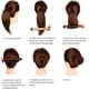 thumbnail image 4 of Juego de 6 herramientas para peinar el cabello, banda para moño, accesorio para el cabello para niñas y mujeres (rubio, marrón claro, marrón) oso de fresa Electrónica, 4 of 5