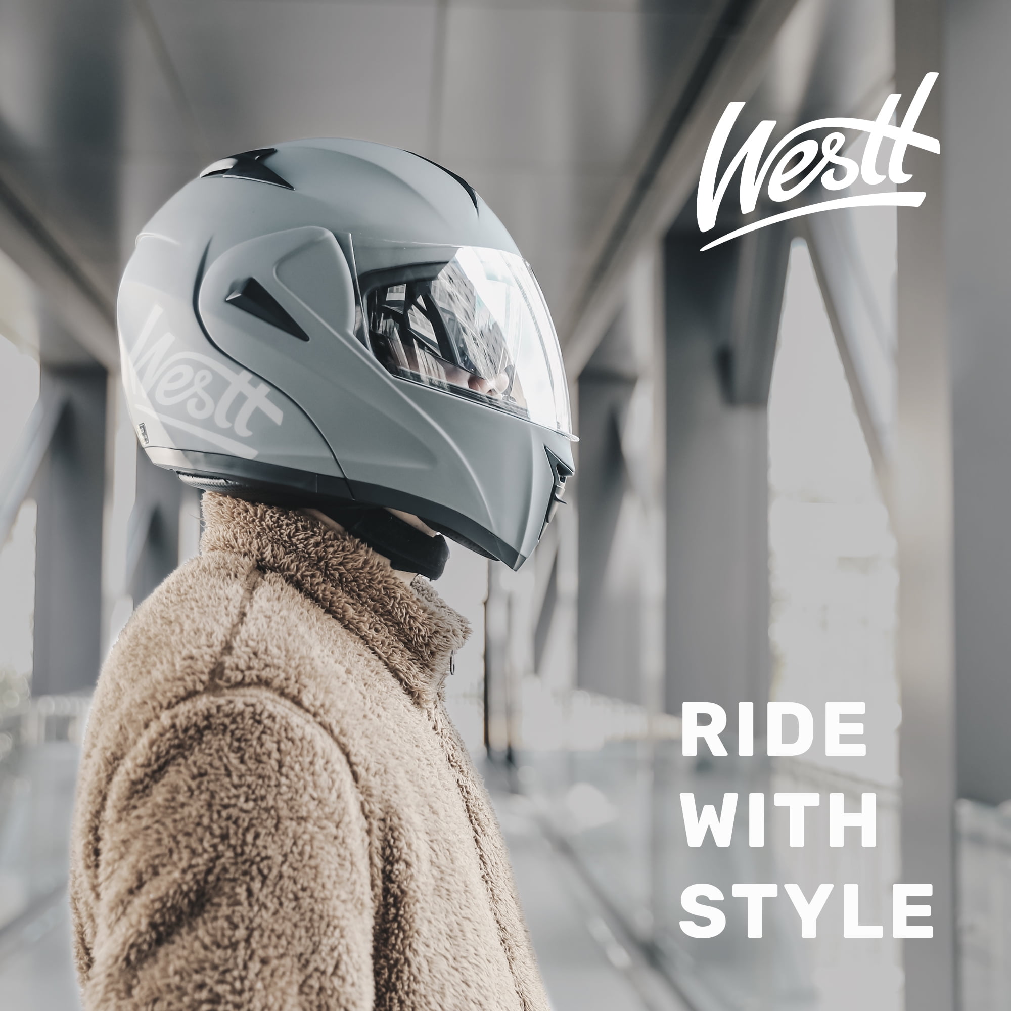 Westt Motorcycle Helmets Modular Motorcycle Helmet for Adults Motorbike Helmet ATV Helmet with Dual Visor for Men & Women Full Face Helmet Flip Up Motorcycle Helmet DOT Approved