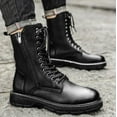 thumbnail image 5 of Men's Boots Fashion High Top Motorcycle Boots Waterproof Boots for Men, 5 of 15