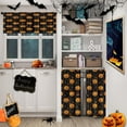 thumbnail image 2 of Halloween Kitchen Curtains Pumpkin Window Curtains Valance and Tier Set 36 Inch, Girls Kids Rod Pocket Short Tier Curtain for Room, Boys Small Cafe Kitchen Decor, 2 of 6