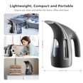 thumbnail image 5 of Vaporizador portátil HiLIFE para ropa, 240 ml de capacidad, 700 W, vapor potente y penetrante, elimina arrugas, ideal para el hogar y la oficina (solo 120 V), color negro., 5 of 5