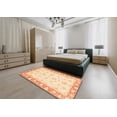 thumbnail image 4 of Ahgly Company Indoor Round Abstract Sun Yellow Oriental Area Rugs, 4' Round, 4 of 6