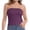 Purple, variant on Strapless Crop Tube Tops for Women Solid Color Trendy Sexy Cami Tops