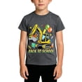 thumbnail image 2 of School Uniform Tshirts Kids Print Round Neck T Shirt Short Sleeve Casual Boys Top Boys Graphic Tees Dark Gray 6-7 Years, 2 of 4