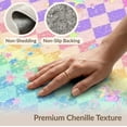 thumbnail image 6 of ODIKA 8'x10' Washable Area Rug Playroom Sparkle Unicorn Checkered Gradient Para Purple for Dining Room, Large Office, Lounge, Non-Slip Chair-Friendly Mat, 6 of 7