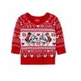 thumbnail image 2 of Disney Infant & Toddler Girls Red Mickey & Minnie Christmas Baby Sweater 3-6M, 2 of 2