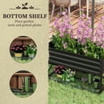 thumbnail image 6 of Black Galvanized Steel Raised Garden Bed with Shelf & Liner 37 Gallon Elevated Planter 30" Height for Outdoor Gardening, 6 of 12
