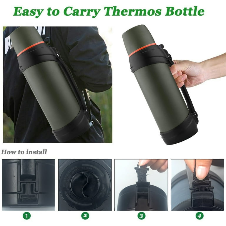 The Best Insulated Thermos Style Flasks 3 Liter Capacity - for Camping,  Hiking, Biking, Traveling, Gym Workout - Cross Fit, Bikram Yoga