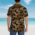 thumbnail image 6 of Goofa Leopard Print Hawaiian Shirt for Men, Unisex Summer Beach Casual Short Sleeve Button Down Shirts,Aloha Tropical Floral print shirt-Large, 6 of 9