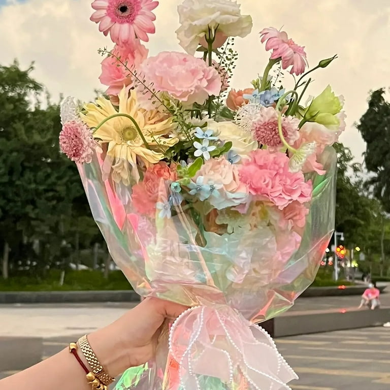 Wholesale Iridescent Gift Flower Bouquet Wrapping Paper