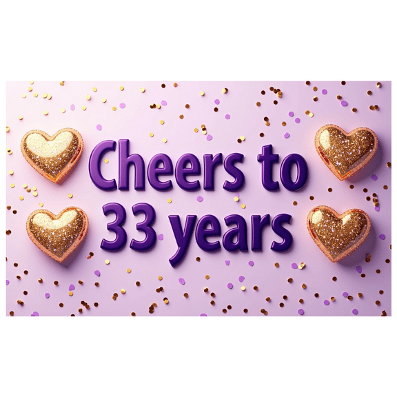 LUUFILx Cheers to 33 Birthday Banner Glitter Photo Backdrop Party Decoration Celebration Sign Photography Props Event Supplies Décor