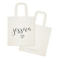 thumbnail image 2 of Personalized Name with Diamond Cotton Canvas Tote Bag, 2 of 6
