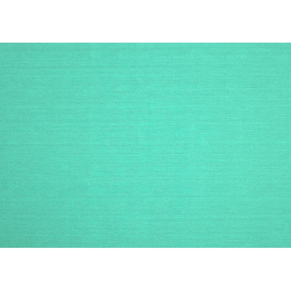 Ahgly Company Indoor Rectangle Solid Turquoise Blue Modern Area Rugs, 5' x 7'