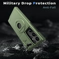 thumbnail image 2 of Decase for Samsung Galaxy S23 Military Grade Protection Case,Compatible with MagSafe,Built-in Rotation Ring Holder Stand,with Slide Camera Lens Protector,Slim Anti-Scratch Shockproof Cover,Olivegreen, 2 of 6