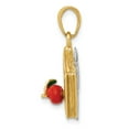thumbnail image 2 of 14K Yellow Gold Charm Pendant 23 mm 15 Enameled Abc School Book, 2 of 4