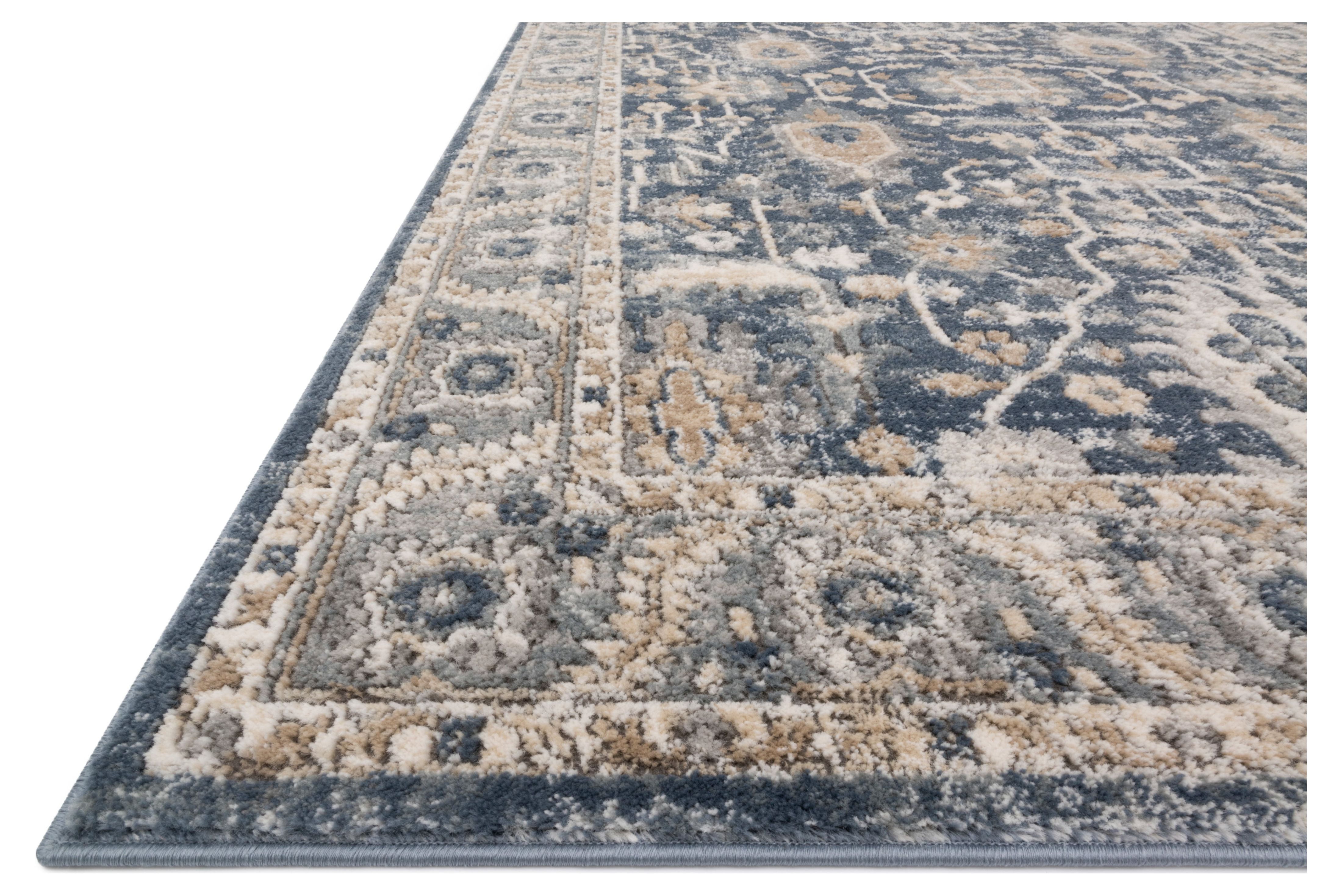 Loloi Teagan Denim / Pebble 3'-4" x 5'-7" Accent Rug