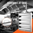 thumbnail image 4 of VEVOR 19.5Wx19.5H Inch Commercial Hood Filter Range Hood Baffle Stainless Steel, 4 of 9
