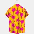 thumbnail image 5 of Cllios Hawaiian Shirts for Men Big and Tall Tropical Print Aloha Tops Loose Fit Lapel Collared Short Sleeve T-shirts Cotton Button Down Bowling Shirts with Pocket S-3XL, 5 of 5