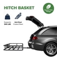thumbnail image 4 of ARKSEN Heavy Duty Cargo Rack Carrier Luggage Basket For 2/1.25" Receiver Hitch, Storage for SUV Pickup, Camping, Traveling, 500 Lbs Capacity, 53" x 19" x 5" Basket - Black, 4 of 6
