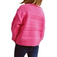 thumbnail image 5 of Seyurigaoka Womens Cable-knit Loose Sweater Single-breasted 3D Strawberry Embroidery Pattern Cardigan Long Sleeve V-neck Tops Fall Winter Outwear, 5 of 9