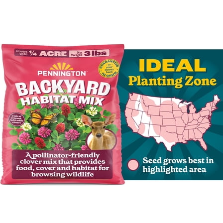 Pennington Backyard Habitat Wildlife Clover Grass Seed Mix, 3lb